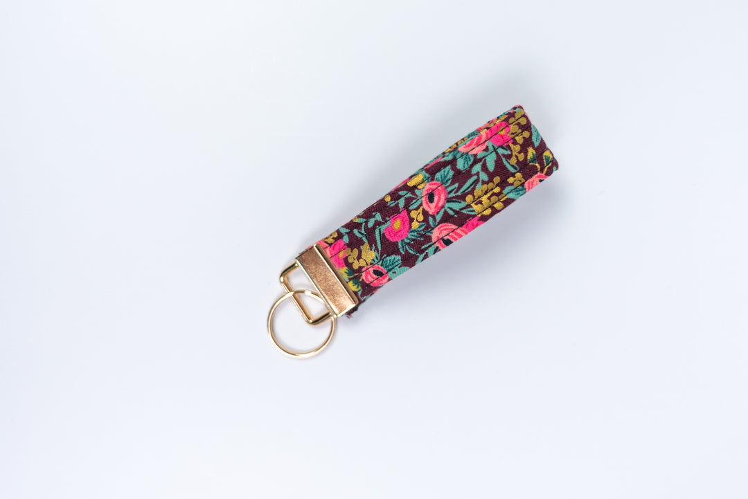 Keychains - Burgundy Rose