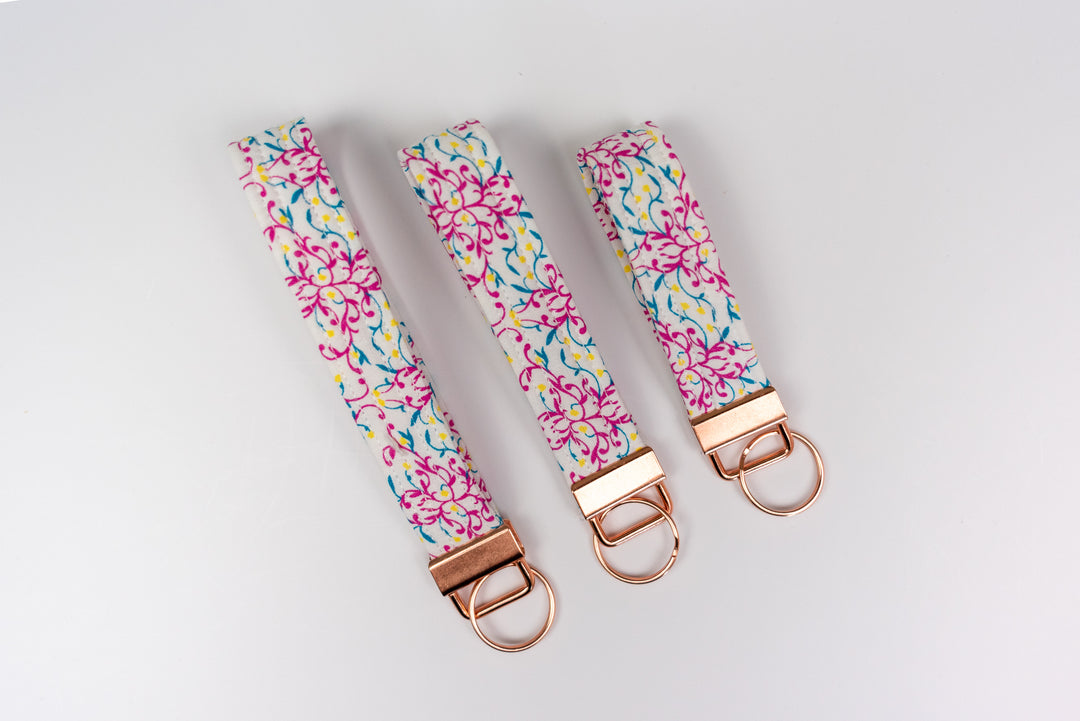 Keychains - Pink & Blue Vines