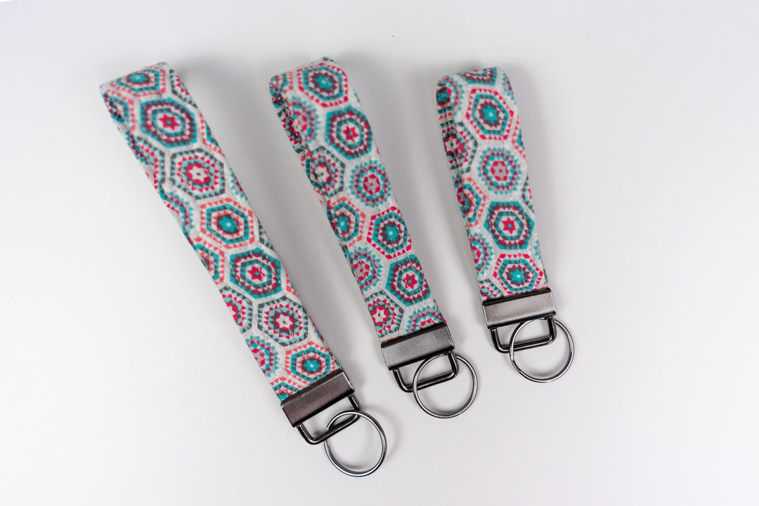Keychains - Pink & Teal Geo