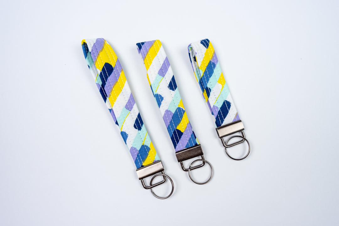 Keychains - Purple & Yellow Paint