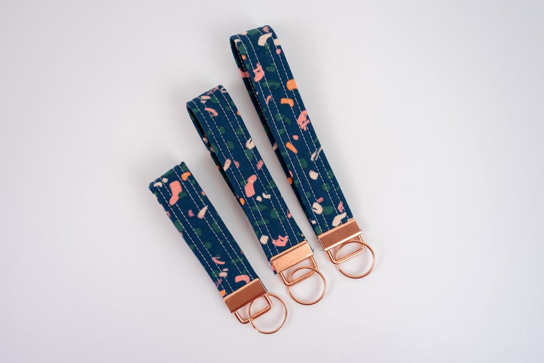 Keychains - Blue Paint Speckles
