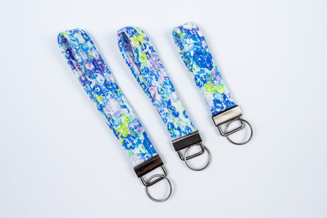 Keychains - Blue & Purple Floral