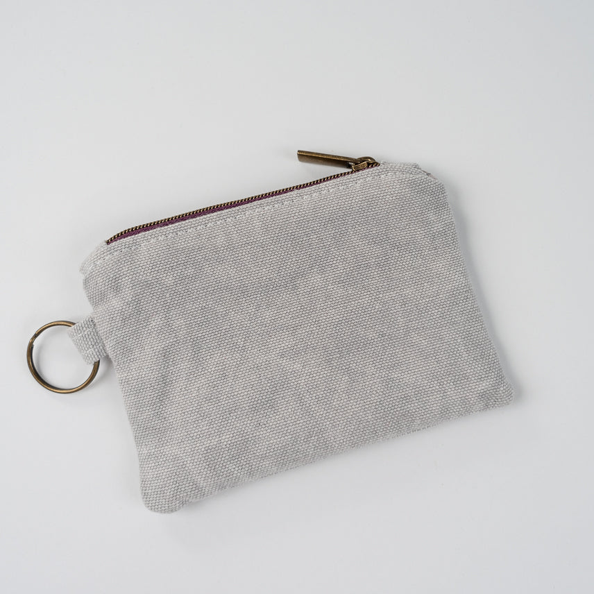 Mini Zipper Pouch - Distressed Grey