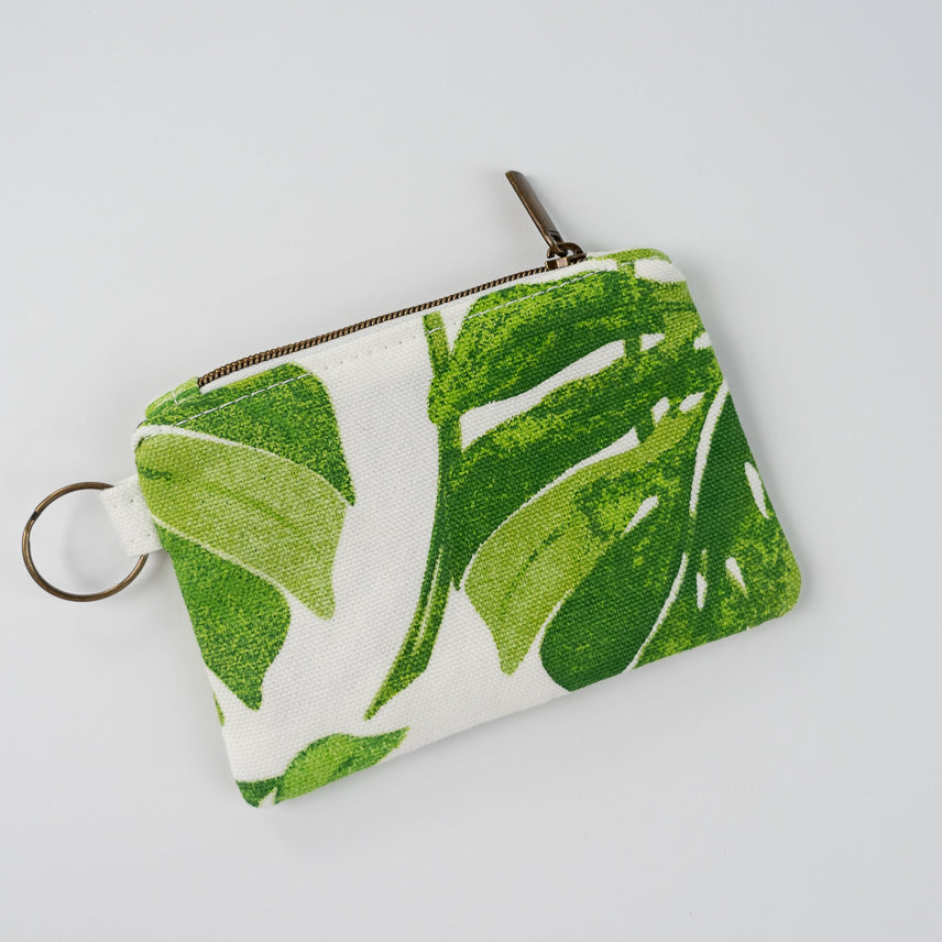 Mini Zipper Pouch - Palm Leaves