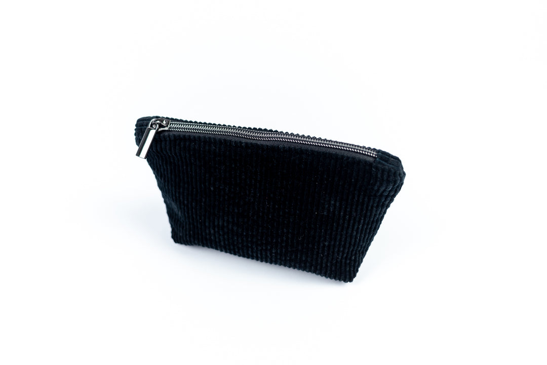 Small Wedge Bag - Black Corduroy