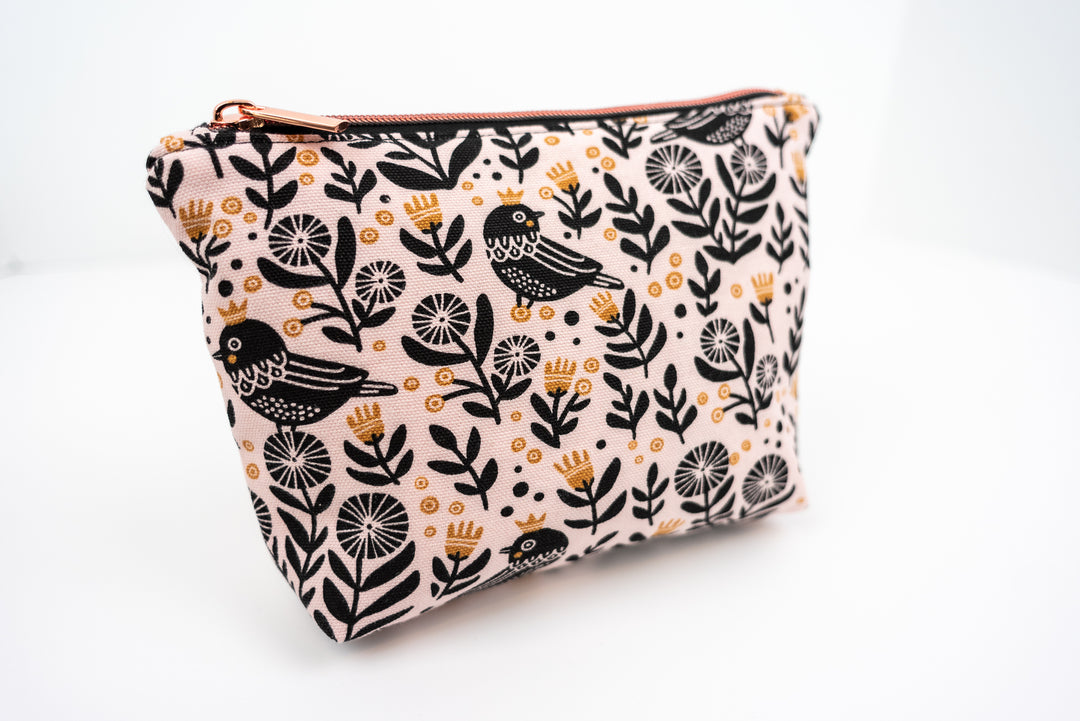 Small Black Birds Wedge Bag