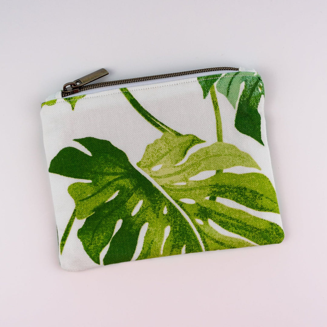 Small Palm Leaf Zipper Pouch