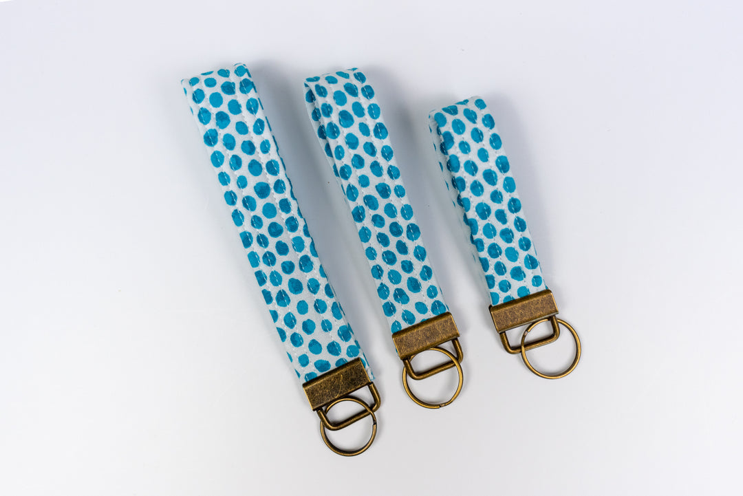 Keychains - Teal Dots
