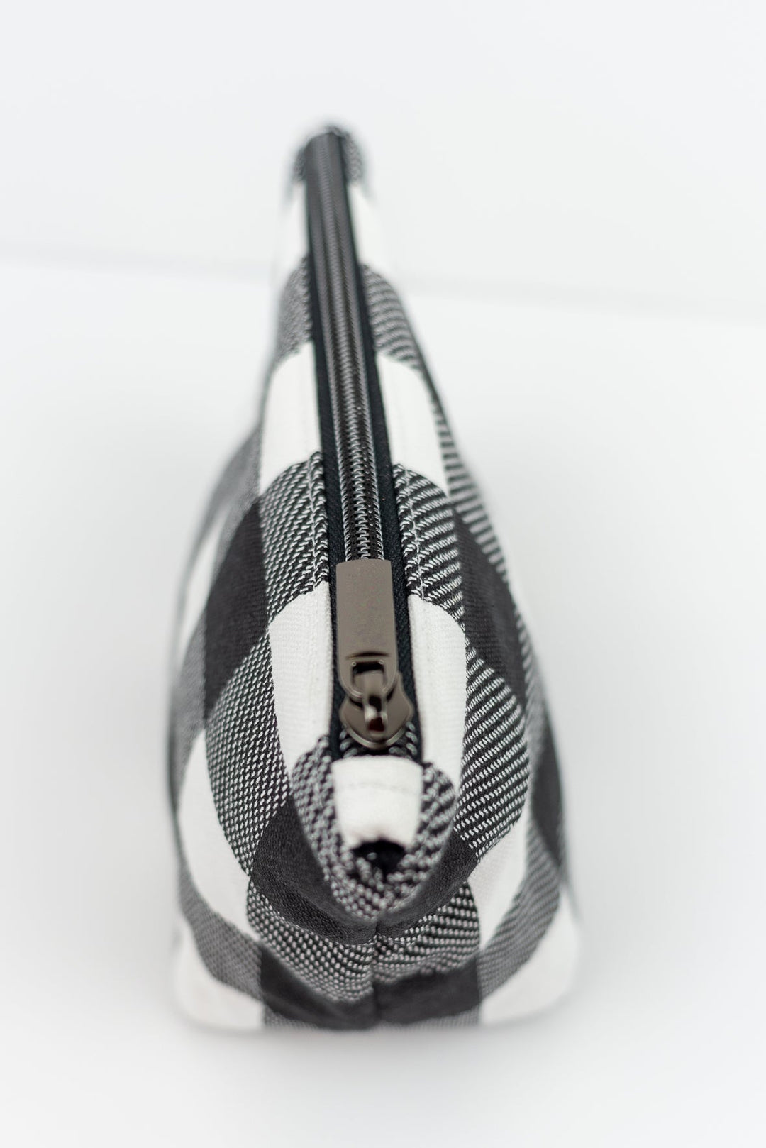 Flawed - Small Black & White Buffalo Check  Wedge Bag