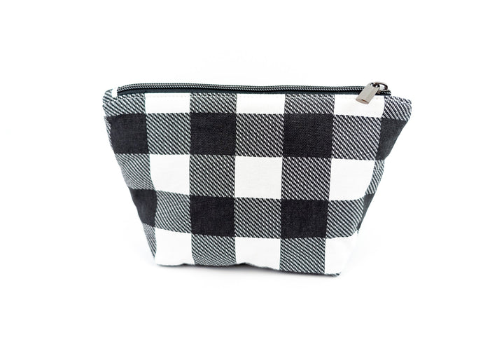 Flawed - Small Black & White Buffalo Check  Wedge Bag