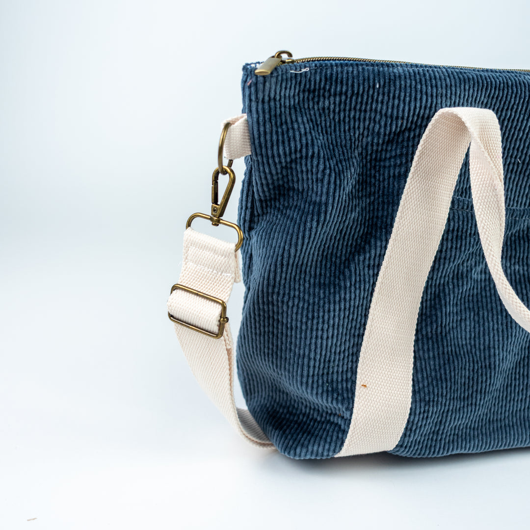 Oxbow Tote - Blue Corduroy