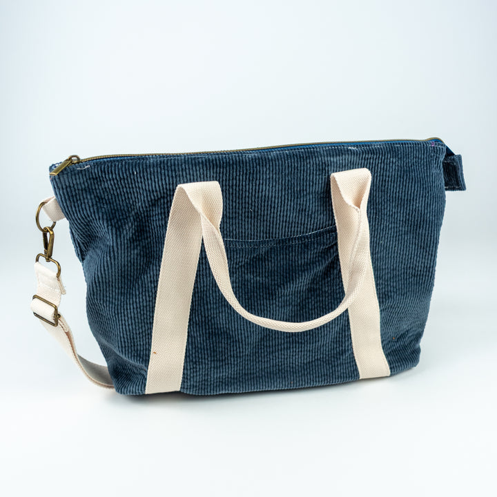 Oxbow Tote - Blue Corduroy