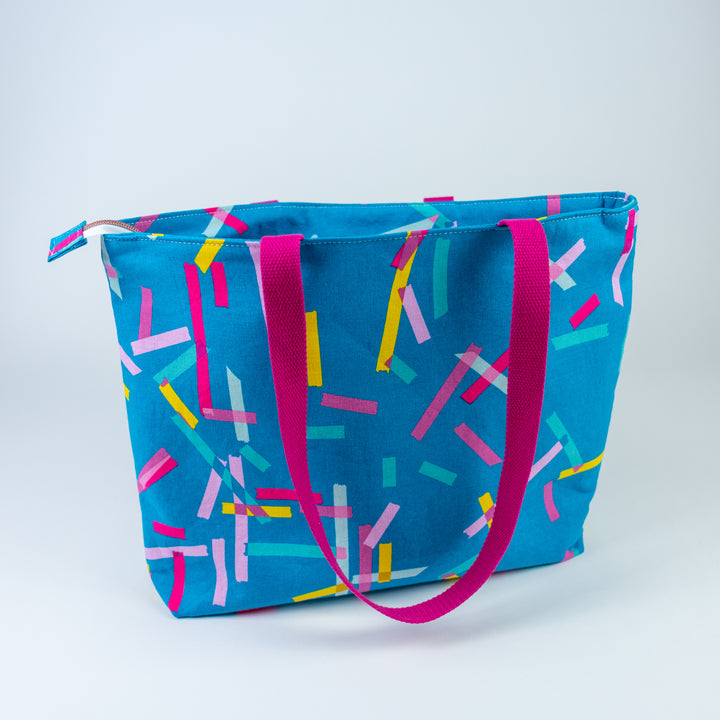Pepin Tote - Blue Washi Tape