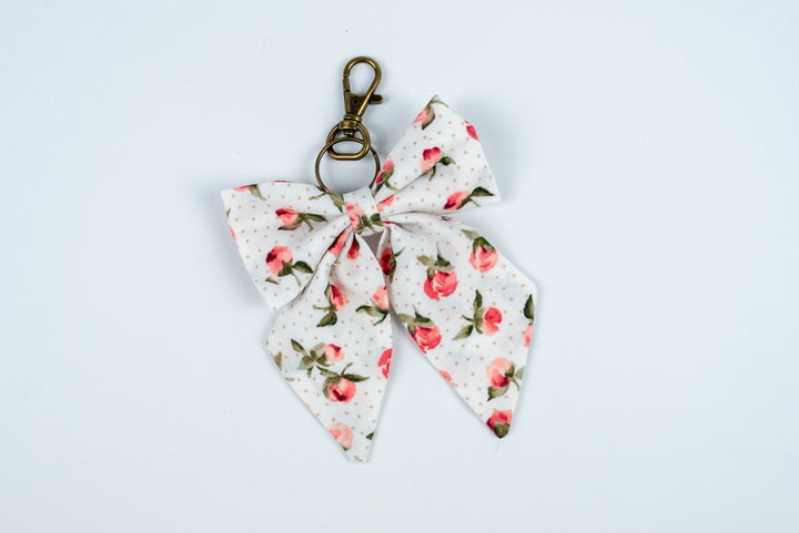 Floral keychain bow on a white background