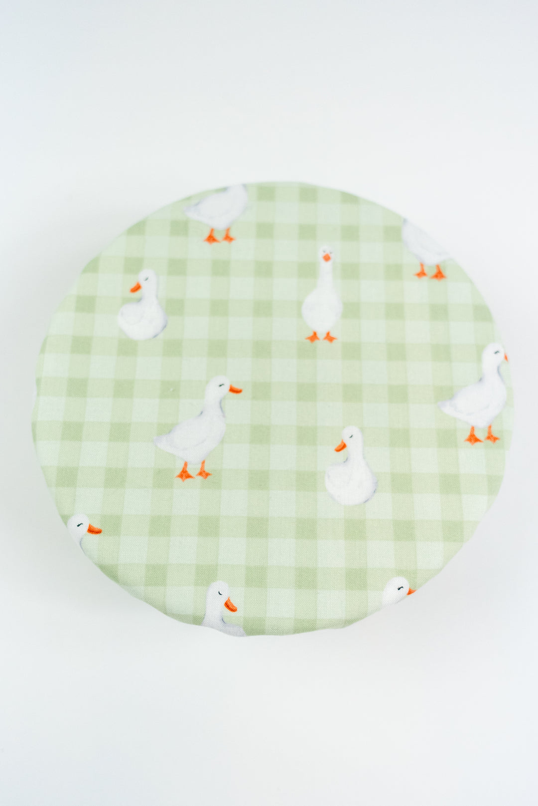 Reversible Bowl Cover – Green Geese