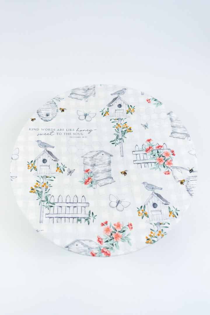 Reversible Bowl Cover – Kind Words