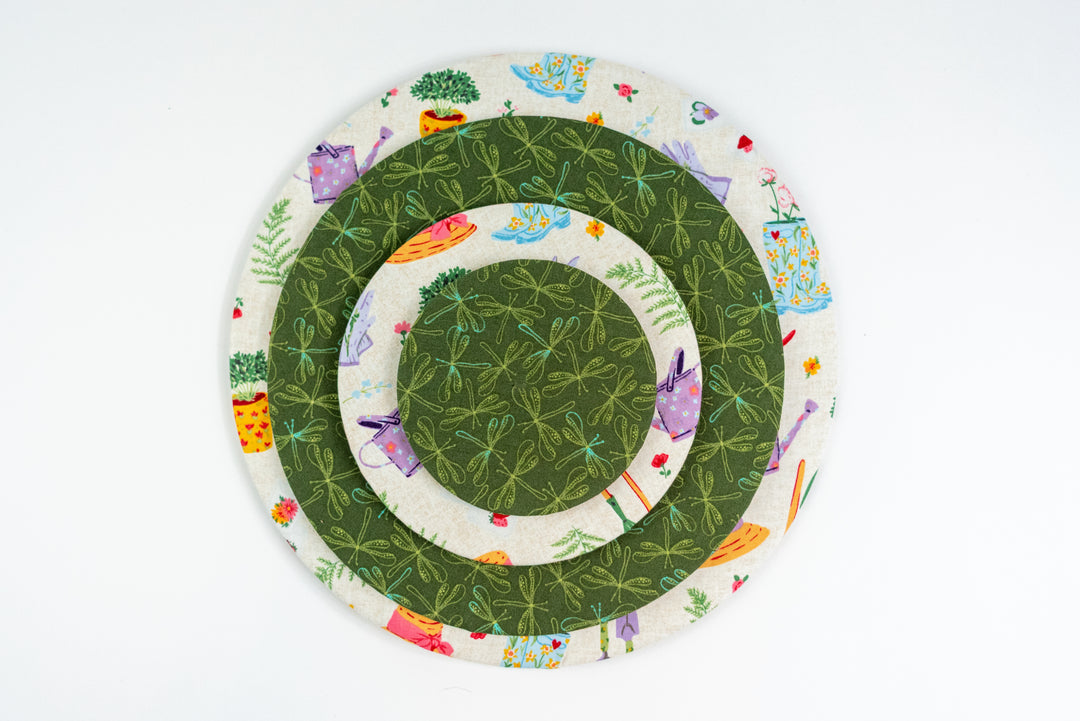 Reversible Bowl Cover – Garden Days