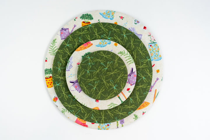Reversible Bowl Cover – Garden Days