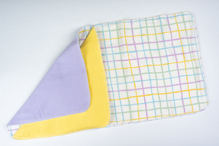 Burp Cloths - Pastel Grid