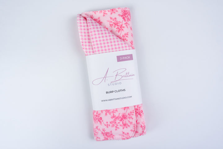 Burp Cloths - Pretty in Pink