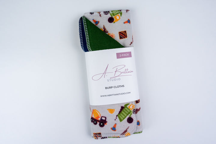 Burp Cloths - Dump Trucks