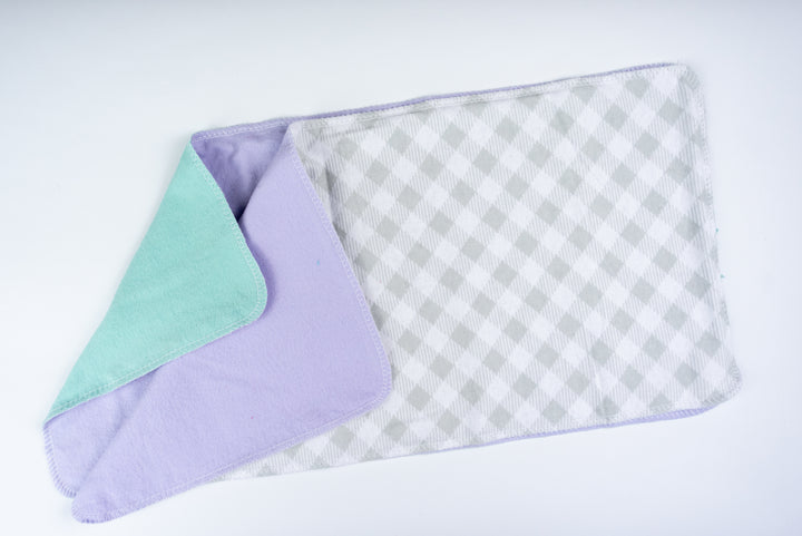 Burp Cloths - Grey Checkers