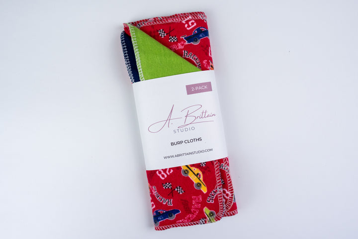 Burp Cloths - Red Racers