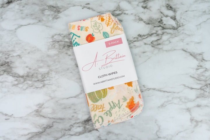 Reusable Cloth Wipes - Fall Market