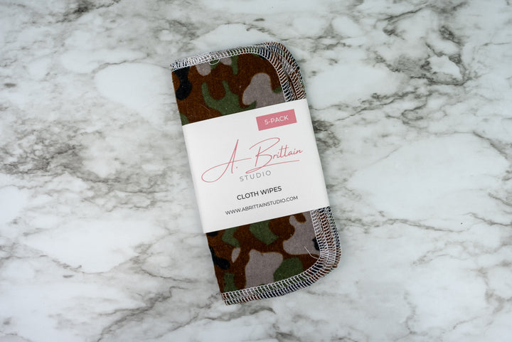 Reusable Cloth Wipes - Camo