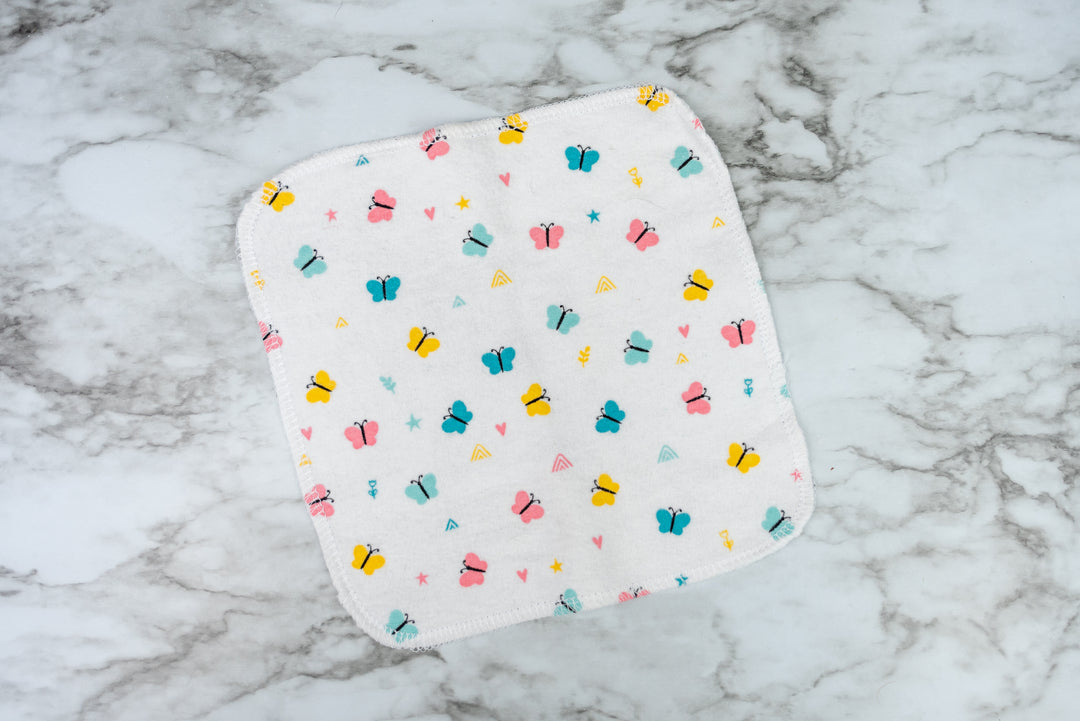 Reusable Cloth Wipes - Baby Butterflies