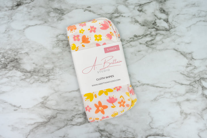 Reusable Cloth Wipes - Ditsy Floral