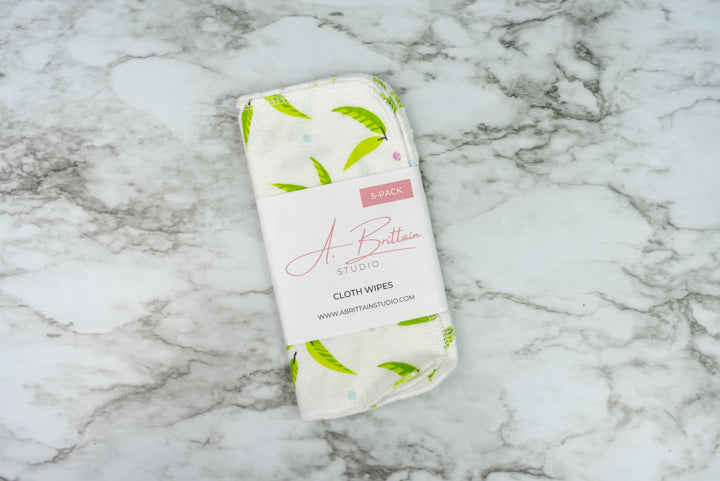 Reusable Cloth Wipes - Leaves