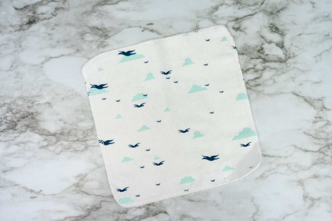 Reusable Cloth Wipes - Birds