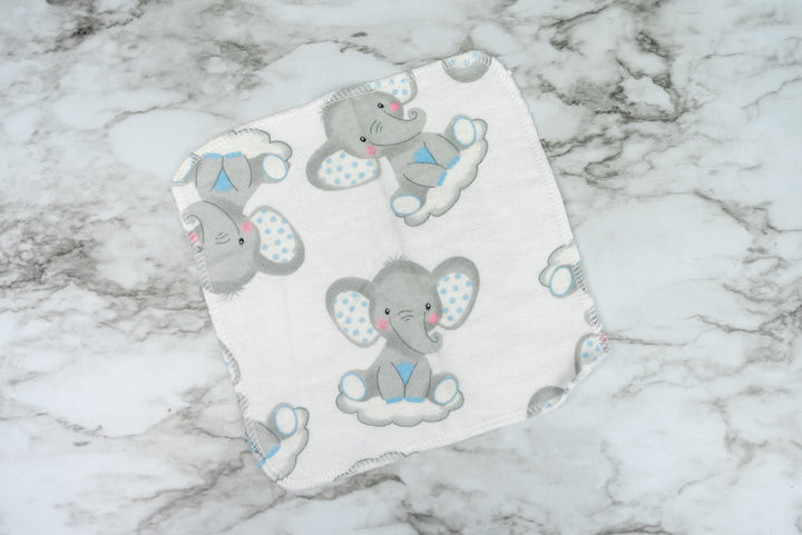 Reusable Cloth Wipes - Baby Elephants