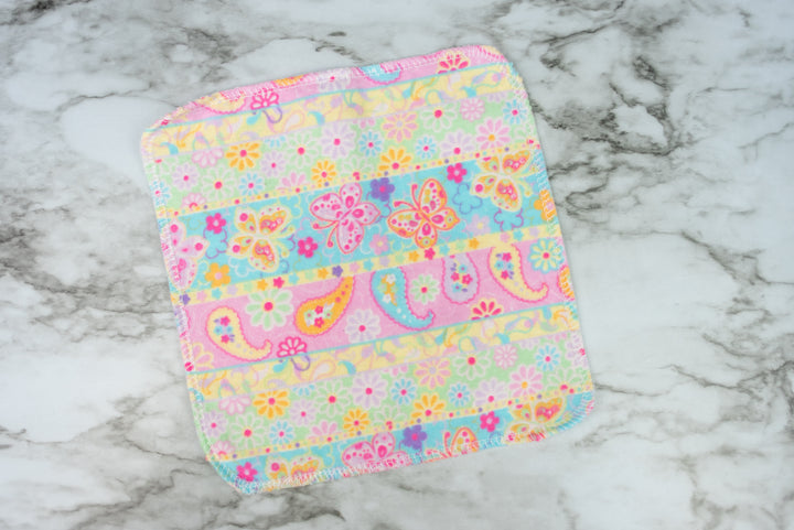 Reusable Cloth Wipes - Butterfly Stripe