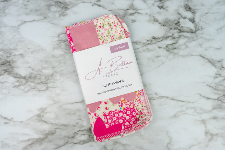Reusable Cloth Wipes - Butterfly Patchwork