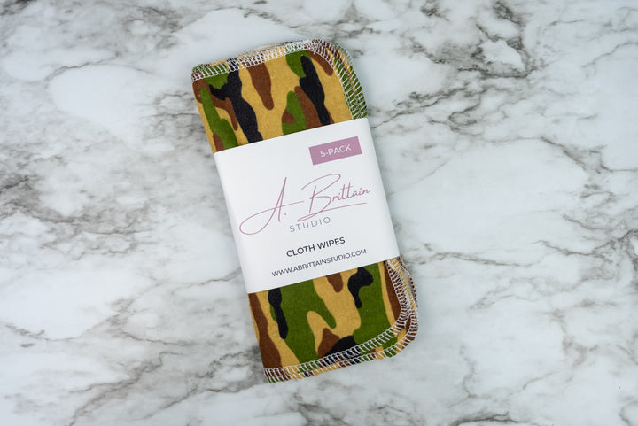 Reusable Cloth Wipes - Camo