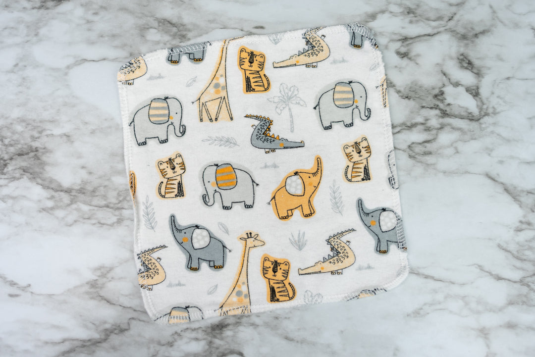 Reusable Cloth Wipes - Neutral Safari