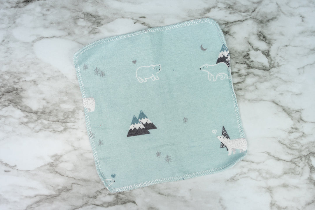 Reusable Cloth Wipes - Blue Polar Bears