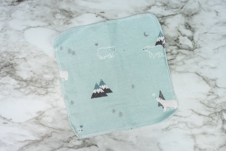 Reusable Cloth Wipes - Blue Polar Bears