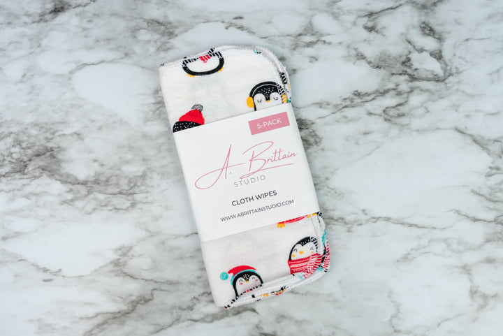 Reusable Cloth Wipes - Perfectly Penguin