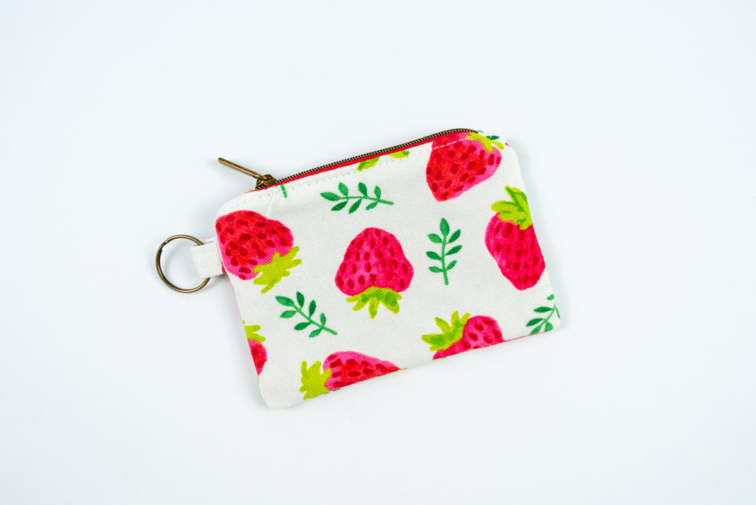 Mini Zipper Pouch - Strawberry