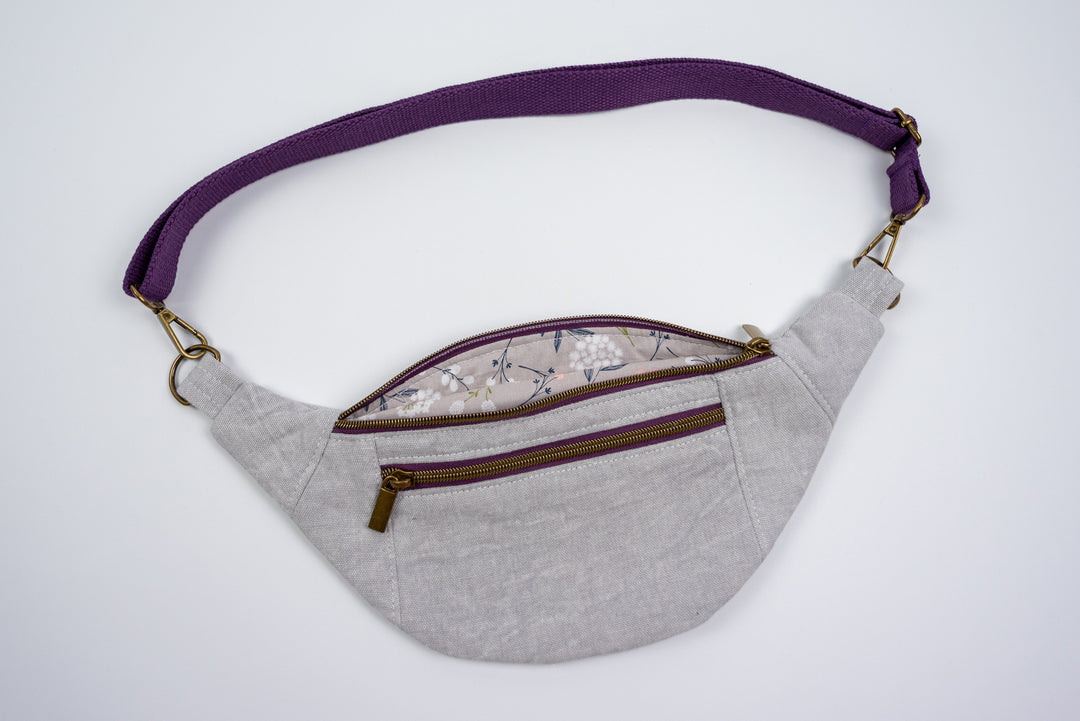 Distressed Grey Fanny Pack