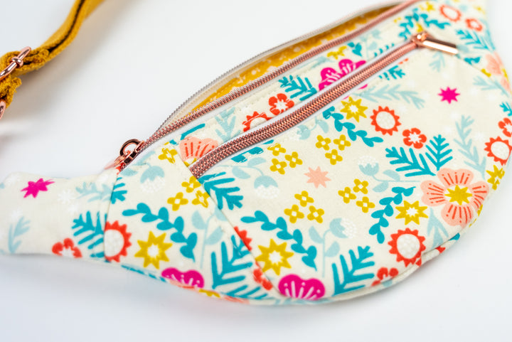 Fanny Pack - White Floral