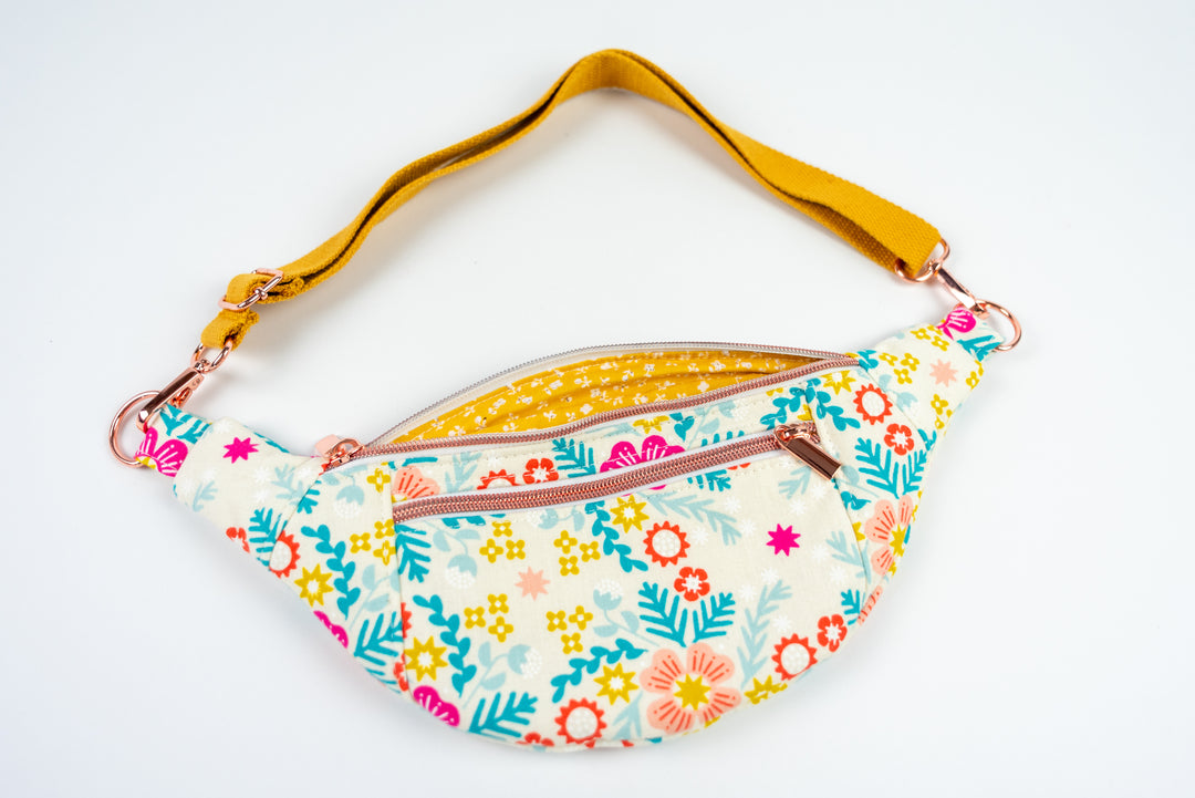 Fanny Pack - White Floral