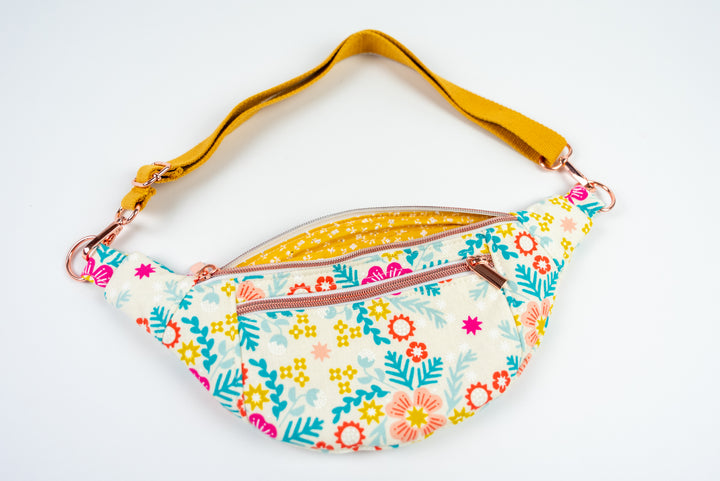 Fanny Pack - White Floral