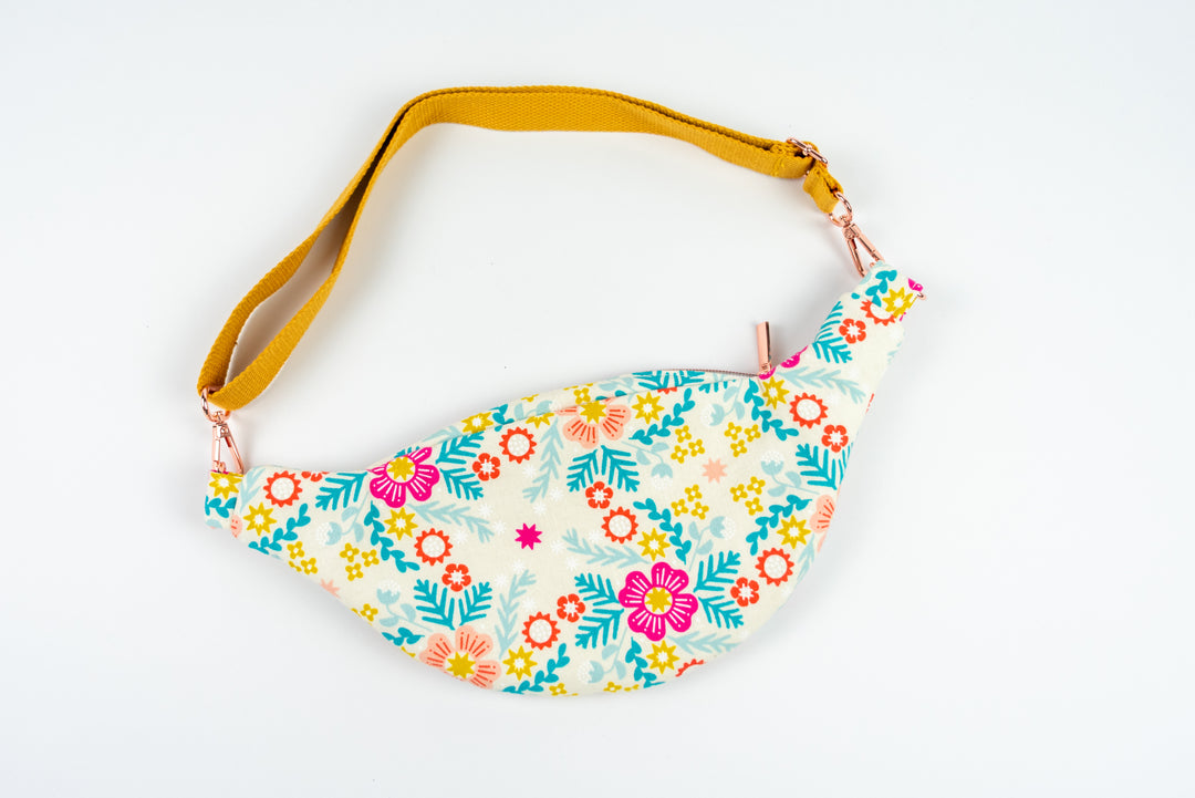 Fanny Pack - White Floral