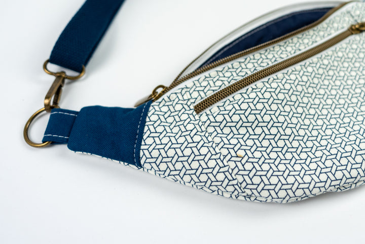 Fanny Pack - Blue Geometric