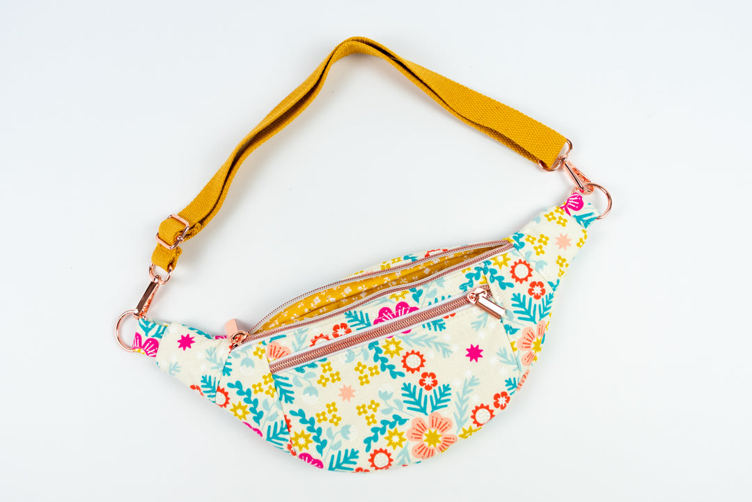 Fanny Pack - White Floral