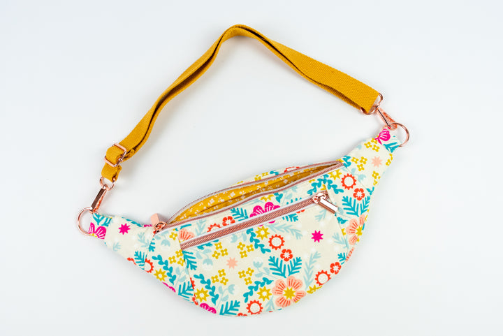 Fanny Pack - White Floral